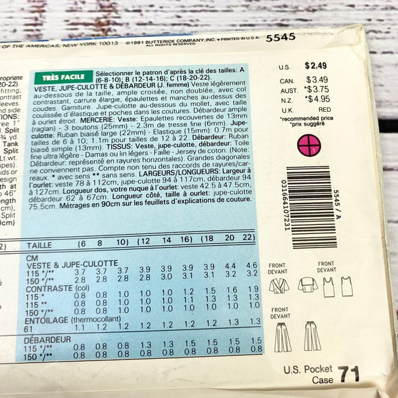 Vintage 1991 See  & Sew Now Ladies Nautical Smocked Top Dress Buttermilk Pattern - Picture 5 of 9